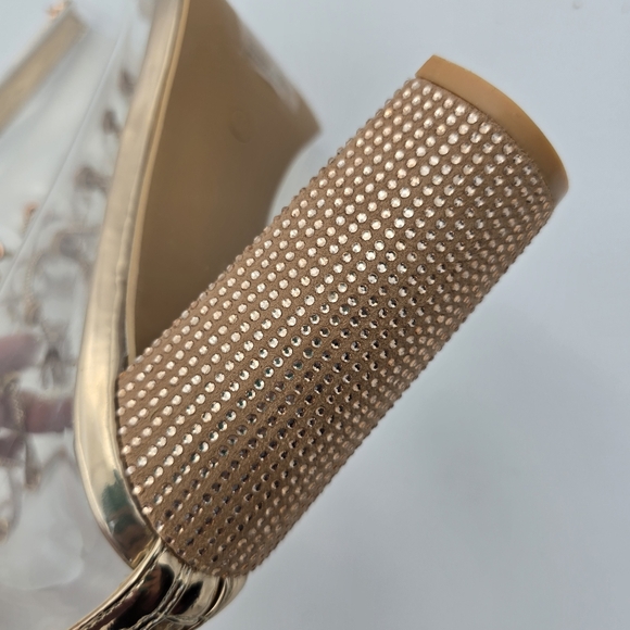 NWOT Cape Robbin Lookey Rose Gold Clear See-through Transparent Heeled Booties - Picture 10 of 16